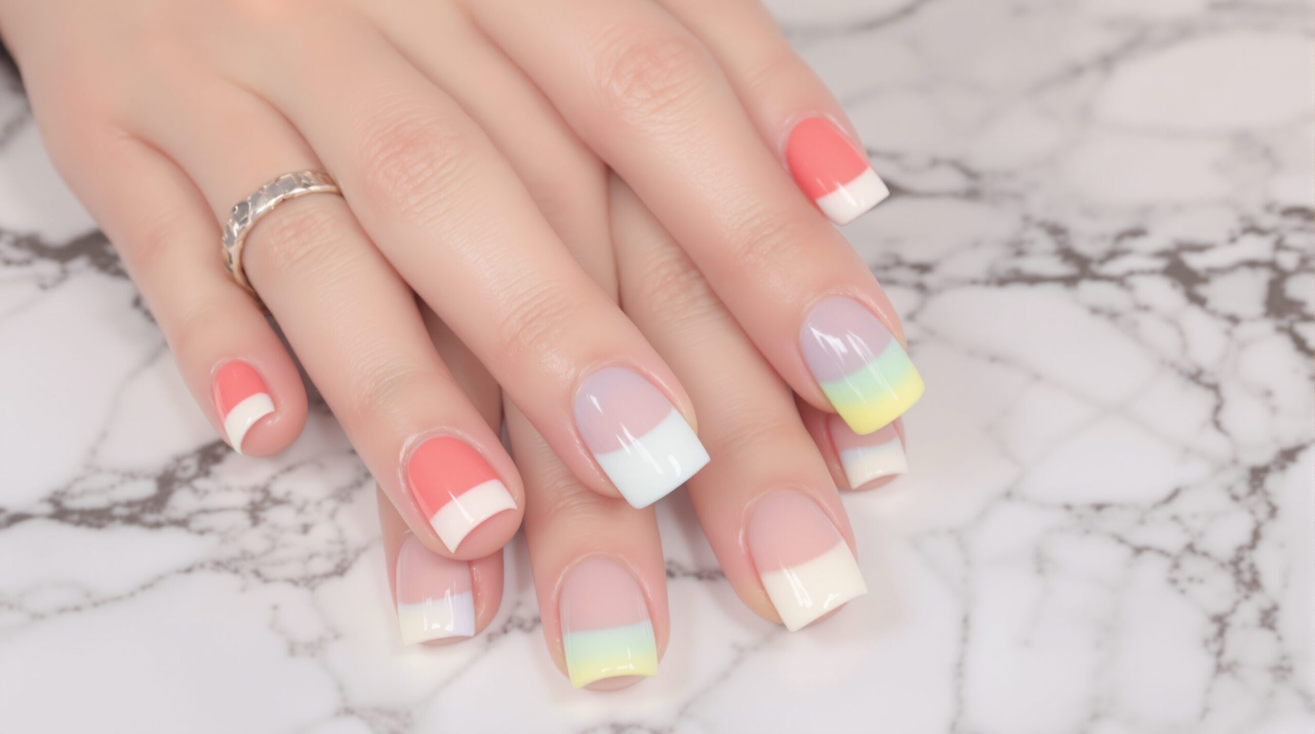 manicura francesa colores