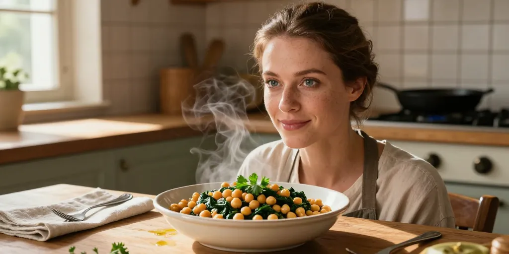 garbanzos con espinacas