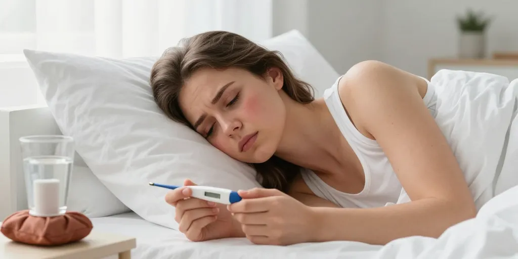 la regla puede dar fiebre